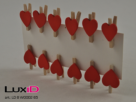 Wooden heart 65 red 1,5cm (12pc)